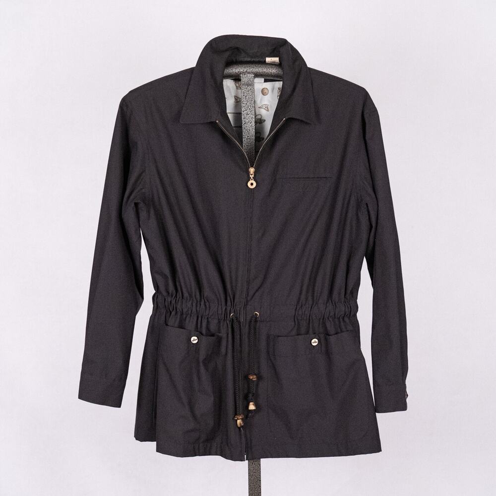 Vintage Liz Claiborne Womens Jacket SMALL Golf Buttons & Lining Resortwear Sport